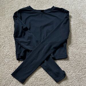 SHEIN Black Long Sleeve Tee
